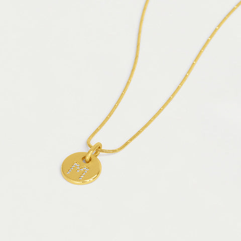 Pavé Initial Necklace - Gold