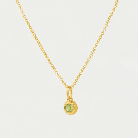 Round Birthstone Necklace