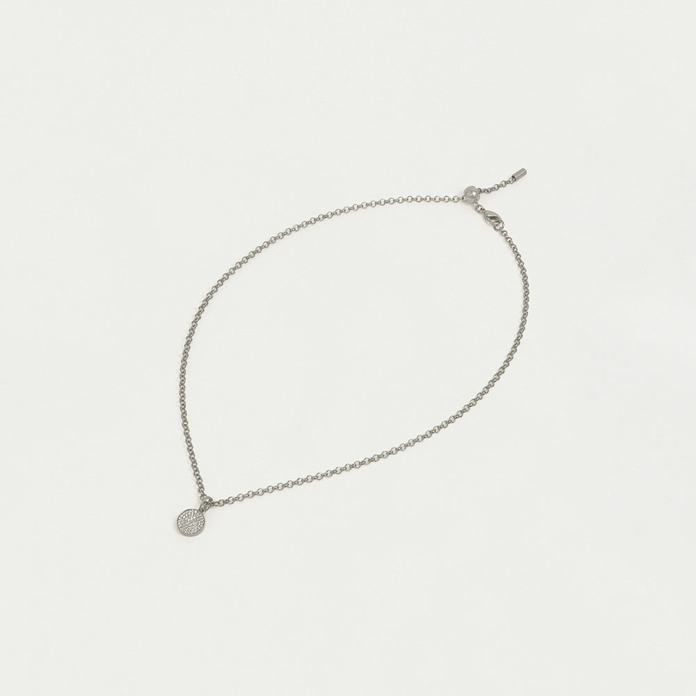 Petit Pavé Knockout Pendant - Silver