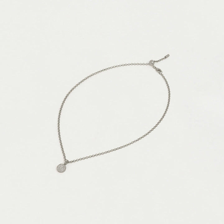 Petit Pavé Knockout Pendant - Silver