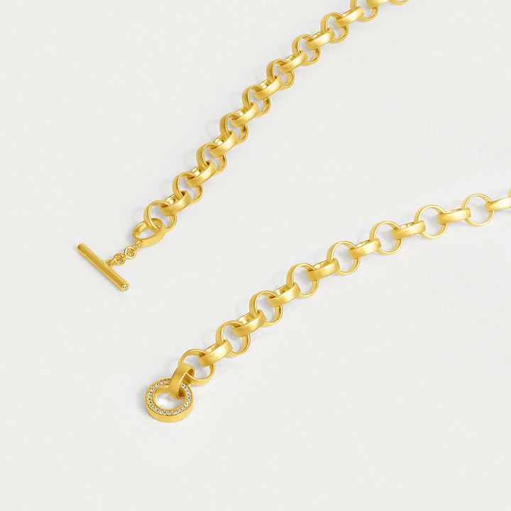 Petit Pavé Statement Chain - Gold