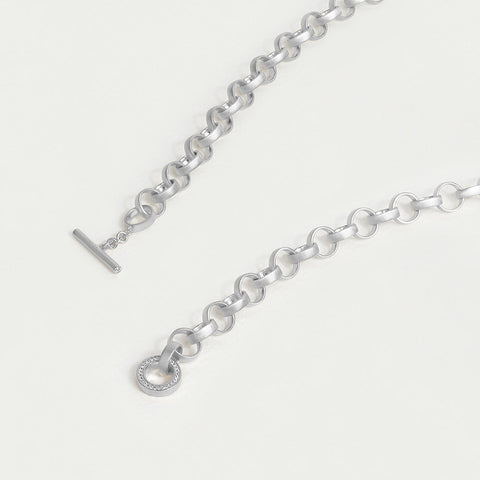 Petit Pavé Statement Chain - Silver