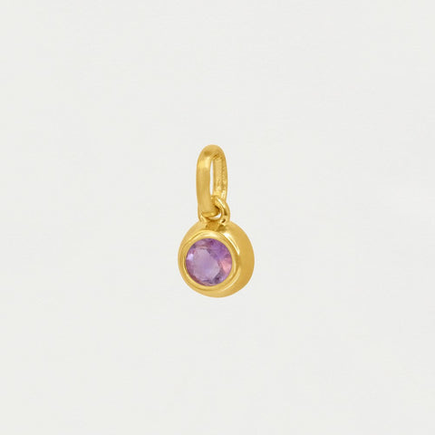 Round Birthstone Charm