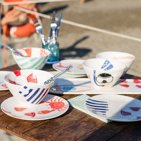 Riviera Pink Bikini Salad Plate