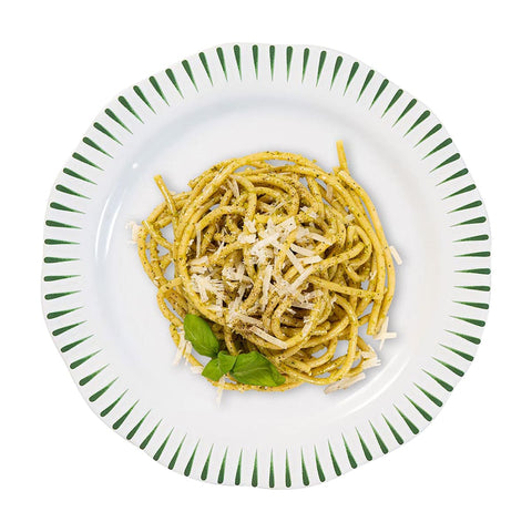 Sitio Stripe Dinner Plate - Basil