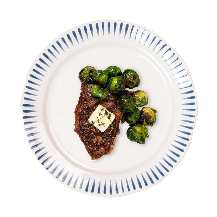 Sitio Stripe Dinner Plate - Delft Blue