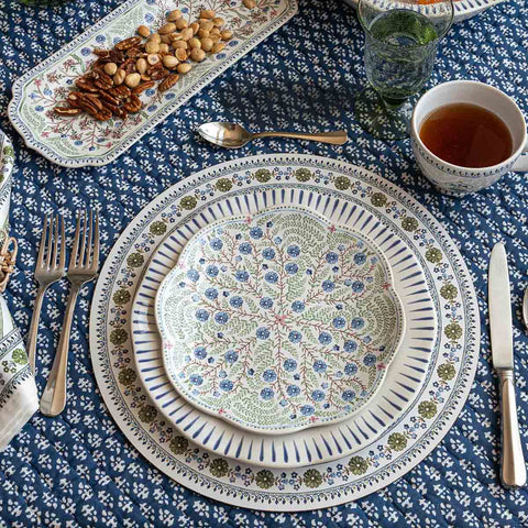 Sitio Stripe Dessert/Salad Plate - Delft Blue