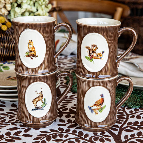 Forest Walk Animal Mug Assorted Set/4