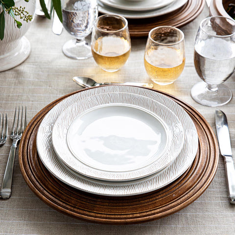 Blenheim Oak Dessert/Salad Plate - Whitewash