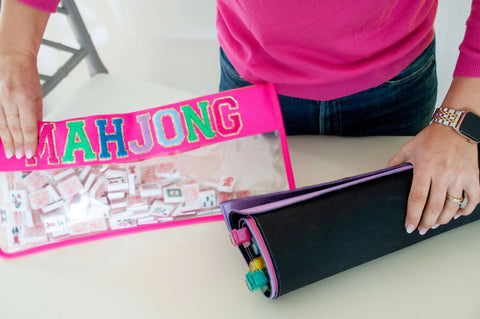 Pink Mahjong Bag